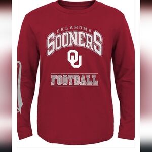 Oklahoma Sooners OU Football Big Time Long Sleeve T-Shirt Size XL 19/20